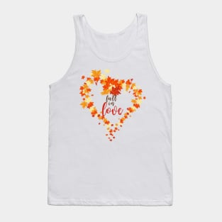 Fall in Love Autumn Design Tank Top